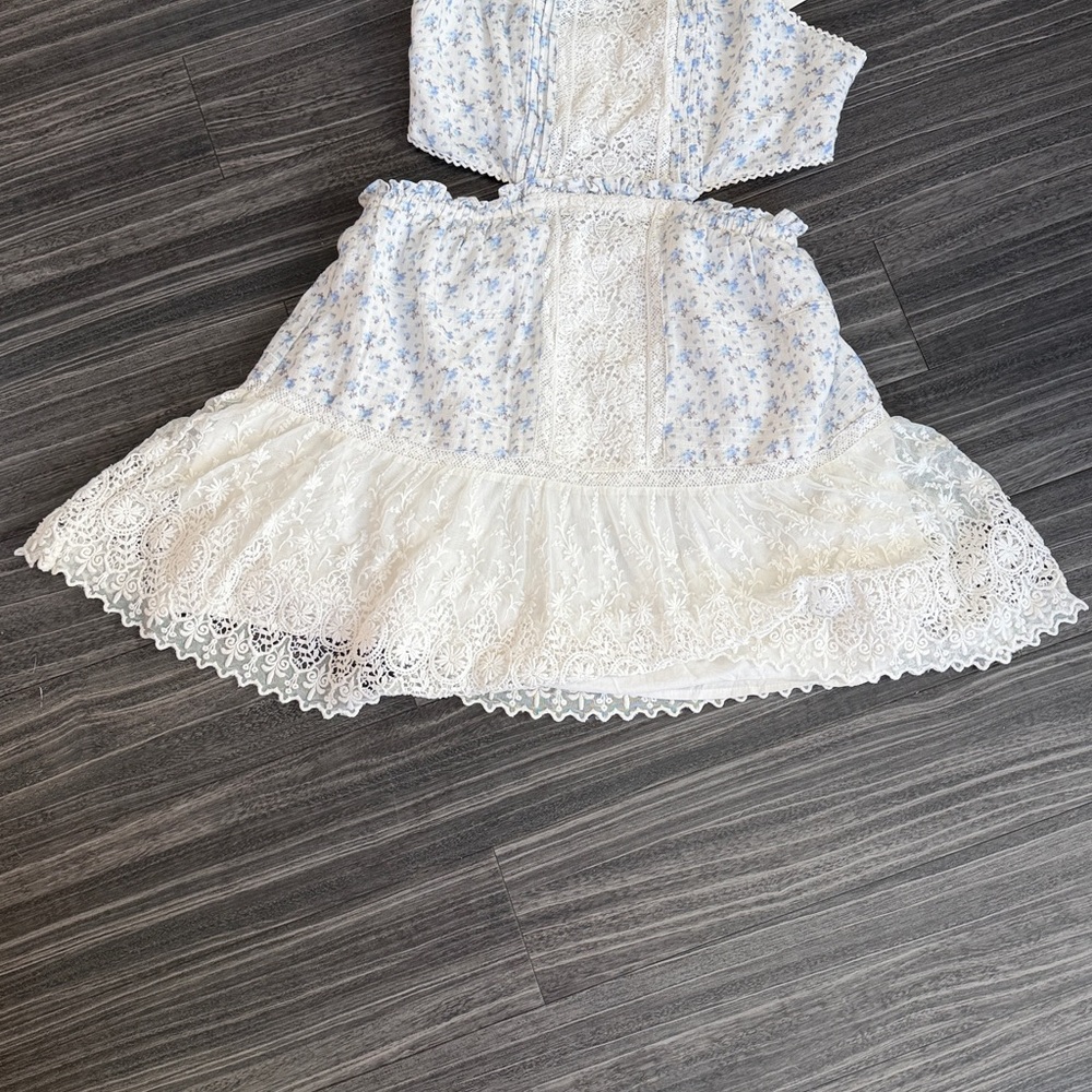 LoveShackFancy Kesia Lace Cutout Mini Dress - Picture 7 of 14